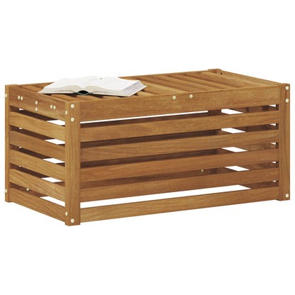 Outdoor Stool Bench Solid Acacia Wood Natural 79 x 43 x 37 cm