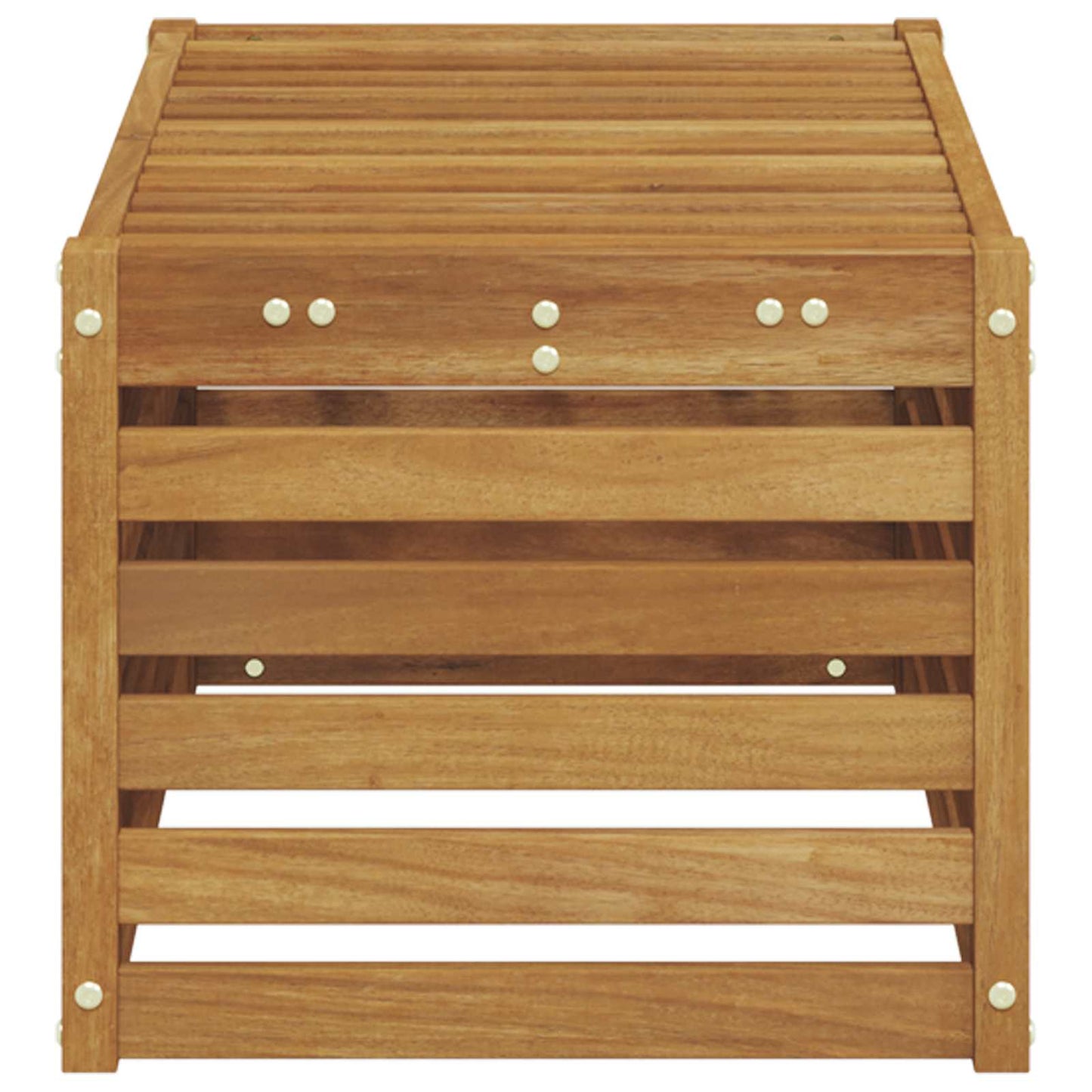 Outdoor Stool Bench Solid Acacia Wood Natural 79 x 43 x 37 cm