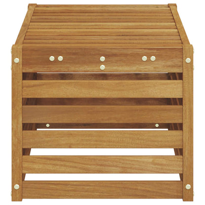 Outdoor Stool Bench Solid Acacia Wood Natural 79 x 43 x 37 cm