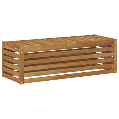 Outdoor Stool Bench Solid Acacia Wood Natural 115 x 43 x 37 cm