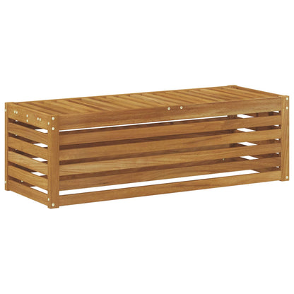 Outdoor Stool Bench Solid Acacia Wood Natural 115 x 43 x 37 cm