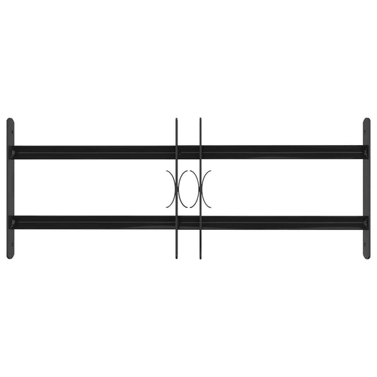 Window Grille Black 76 x 30 cm Powder-Coated Steel