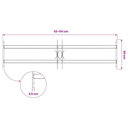 Window Security Grille 115 x 30 cm Galvanized Steel