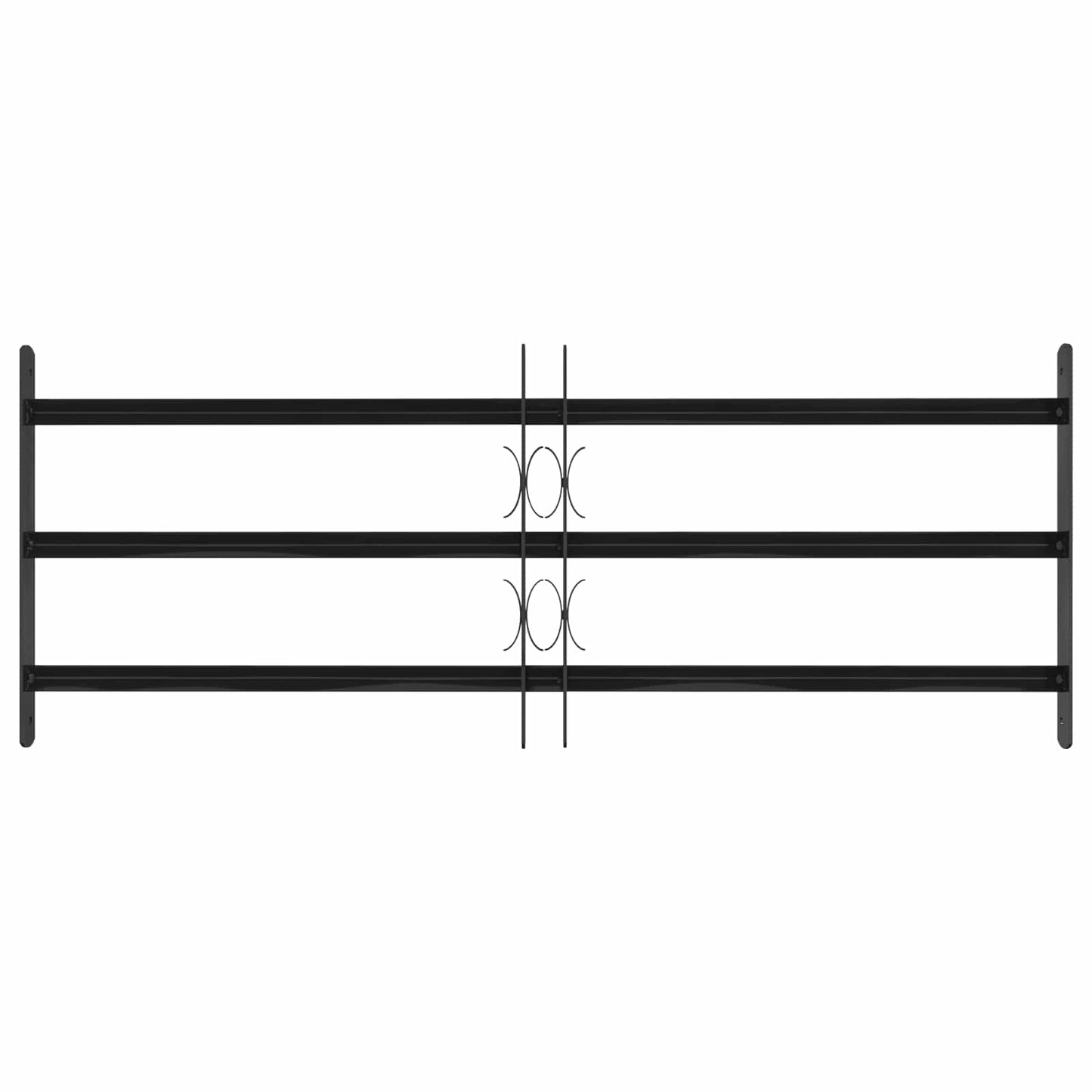 Window Grille 116 x 45 cm Powder-Coated Steel Black