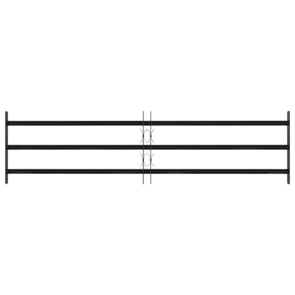 Window Grille 174 x 45 cm Powder-Coated Steel Black