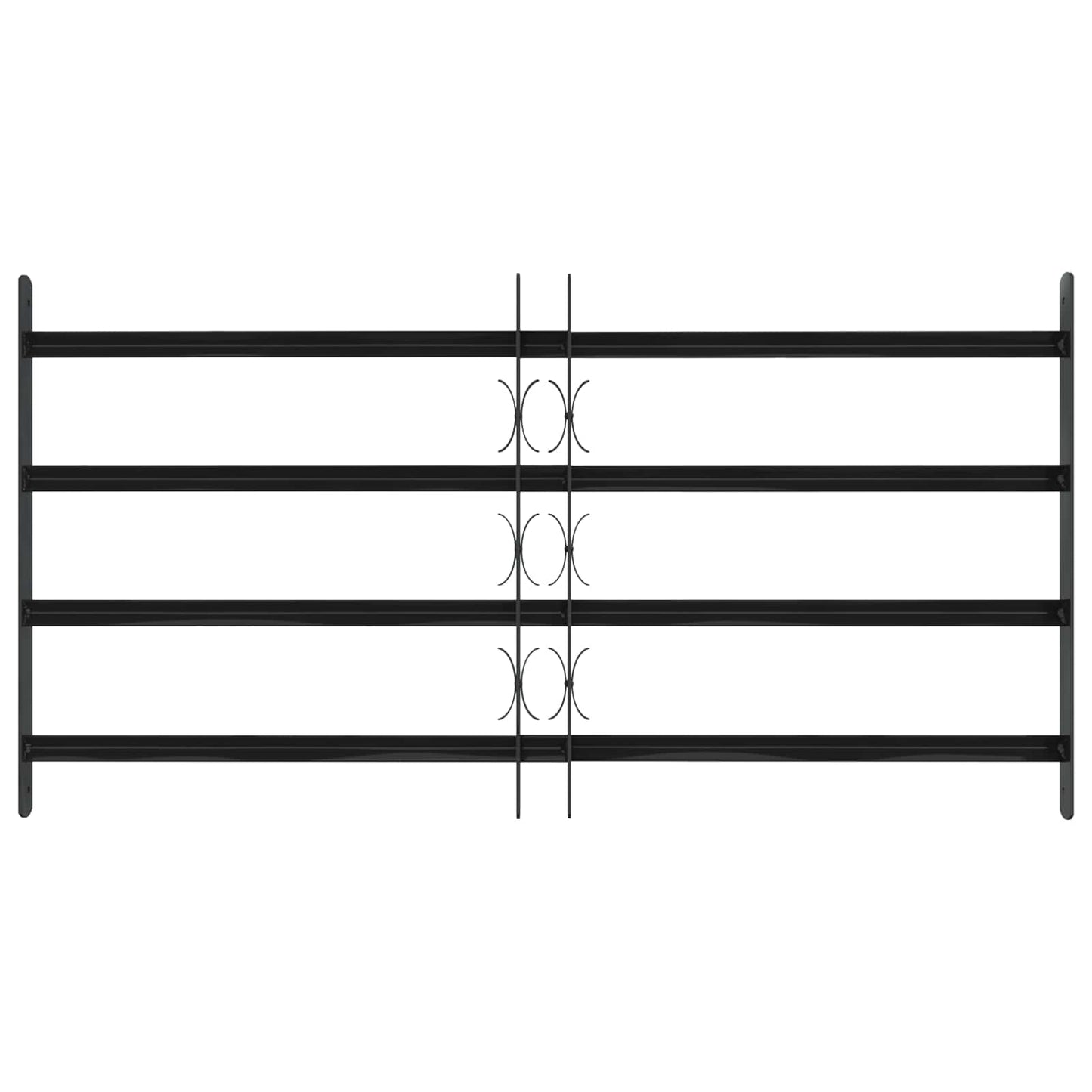 Window Grille 115 x 60 cm Powder-Coated Steel Black