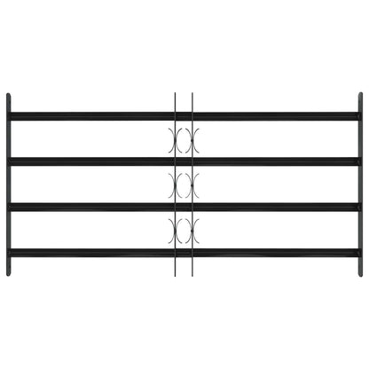 Window Grille 115 x 60 cm Powder-Coated Steel Black