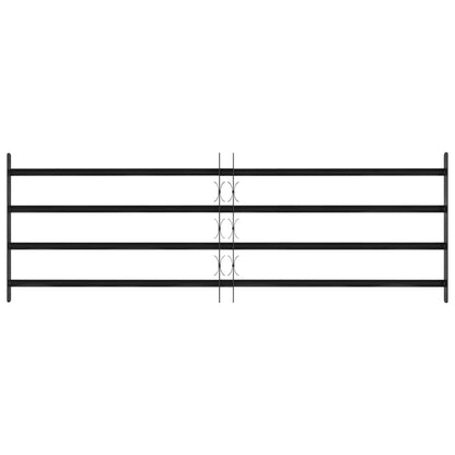 Window Grille 175 x 60 cm Powder-Coated Steel Black