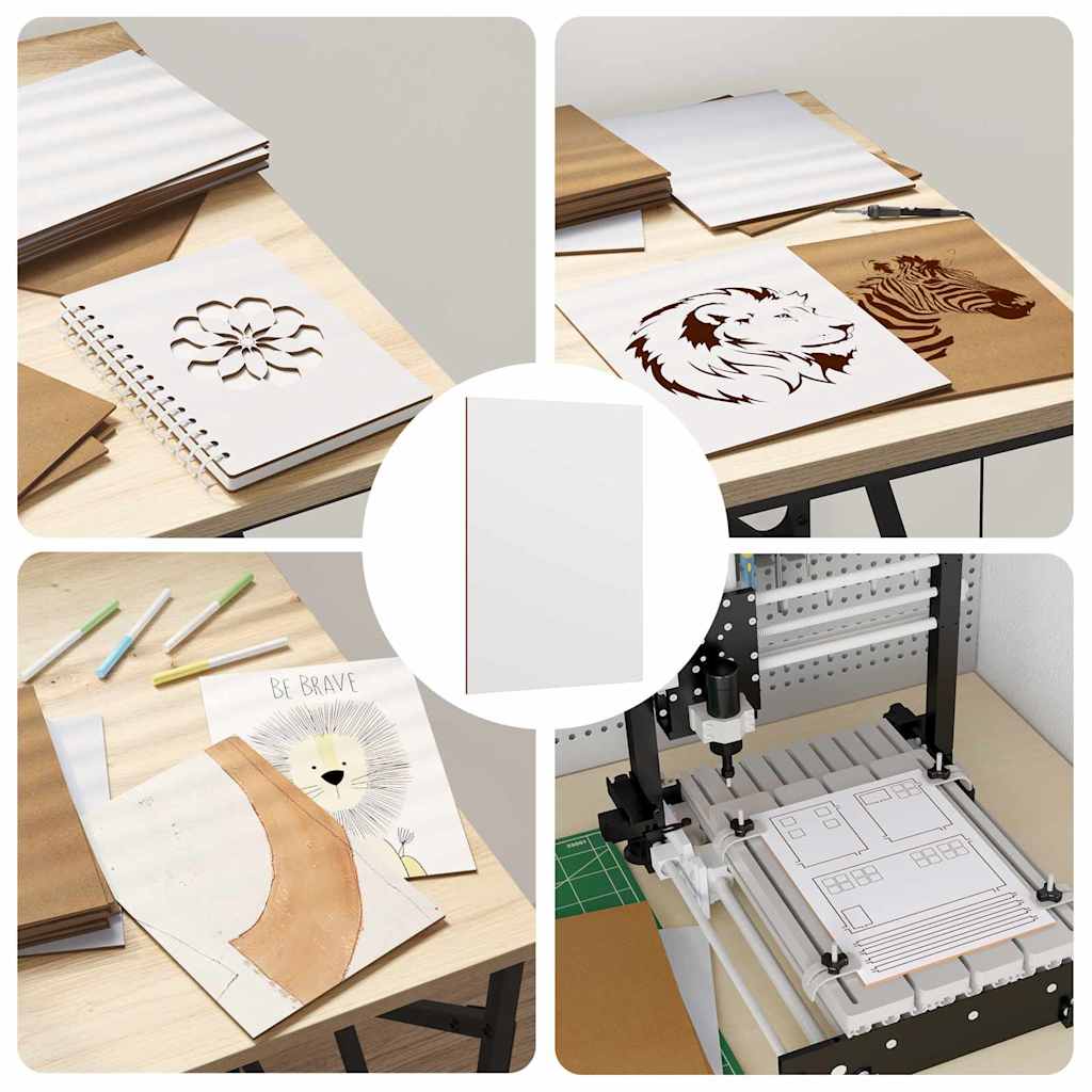 Decor Panels 150 pcs White 15 x 21 x 0.27 cm Engineered Wood