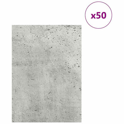 Decor Panels 50 pcs Concrete Grey 15 x 21 x 0.27 cm