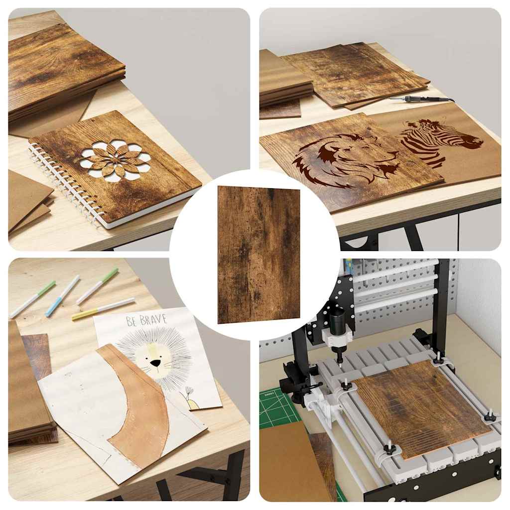 Decor Panels 12 pcs Smoked Oak 15 x 21 x 0.27 cm