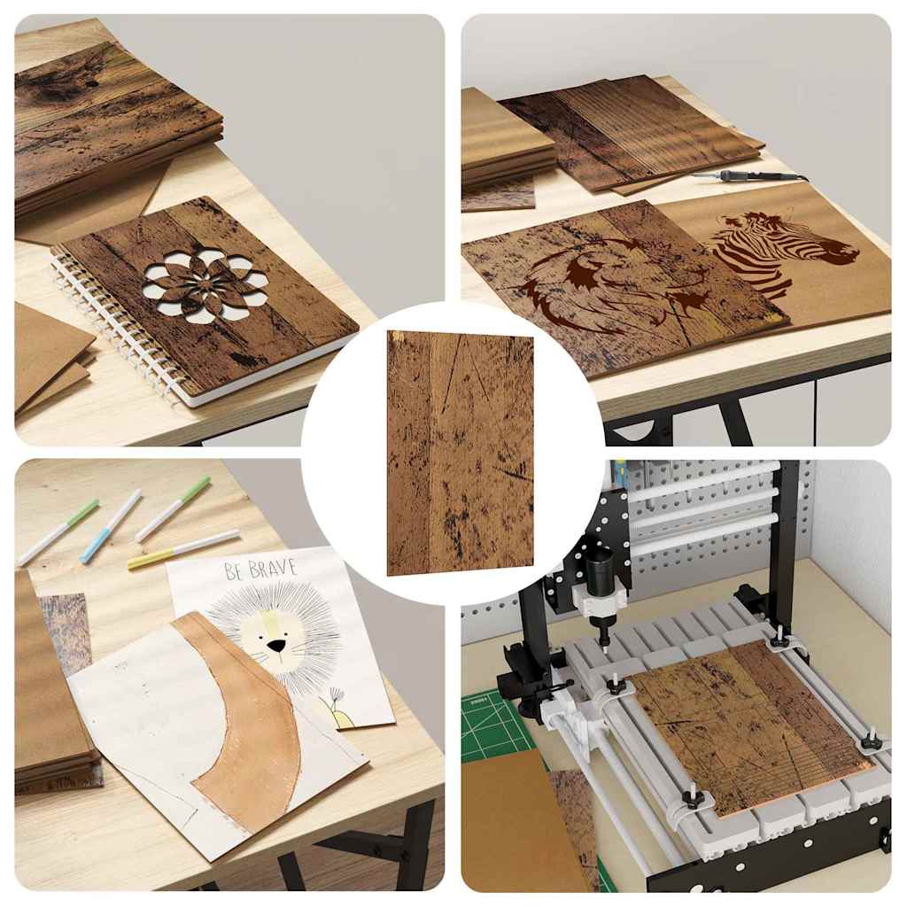 Decor Panels 12 pcs Old Wood 15 x 21 x 0.27 cm Engineered Wood