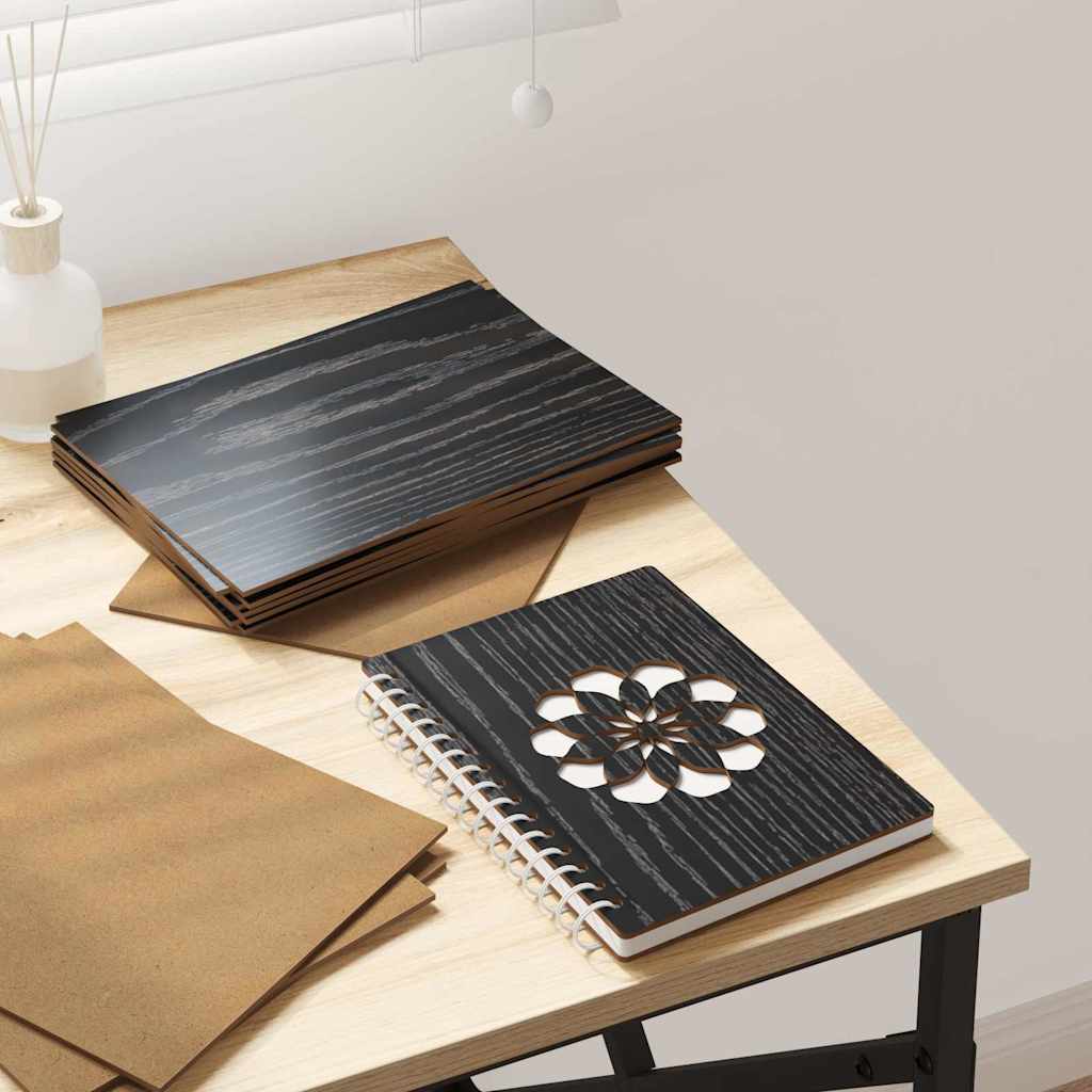 Decor Panels 50 pcs Black Oak 21 x 30 x 0.27 cm Engineered Wood