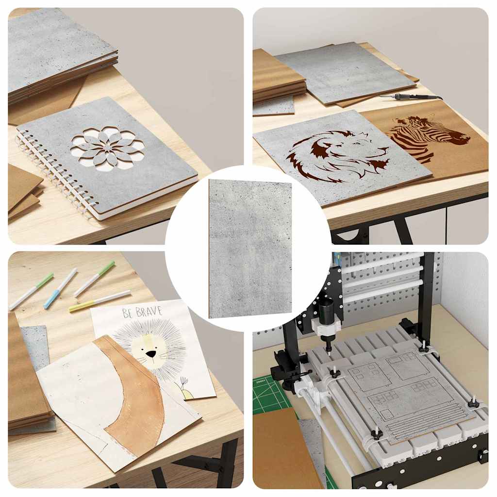 Decor Panels 50 pcs Concrete Grey 21 x 30 x 0.27 cm