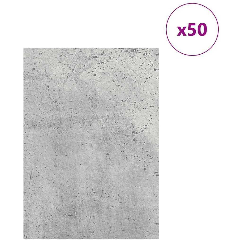 Decor Panels 50 pcs Concrete Grey 21 x 30 x 0.27 cm
