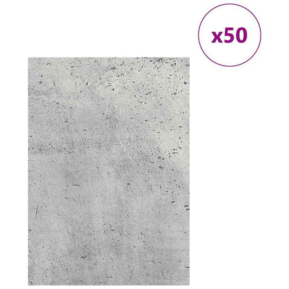 Decor Panels 50 pcs Concrete Grey 21 x 30 x 0.27 cm