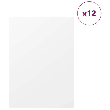 Decor Panels 12 pcs White 30 x 42 x 0.27 cm Engineered Wood