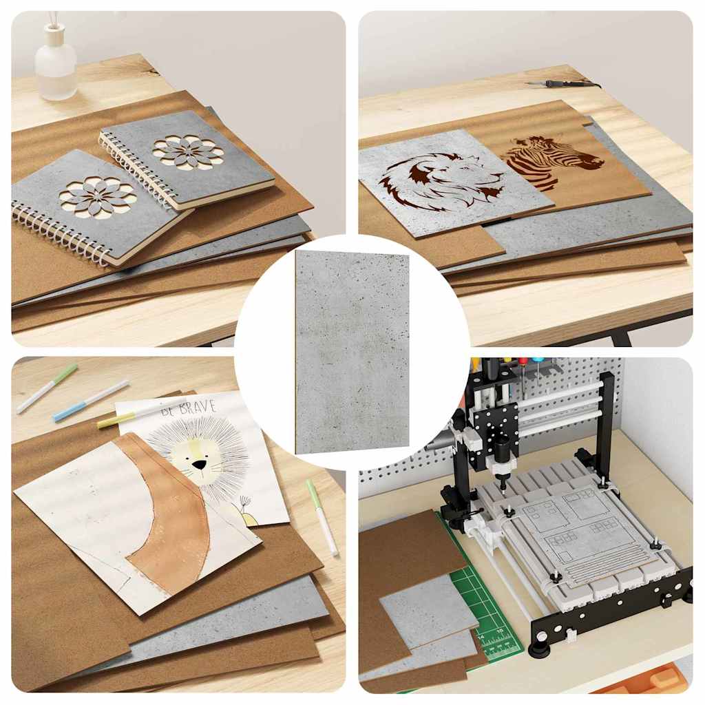 Decor Panels 12 pcs Concrete Grey 30 x 42 x 0.27 cm