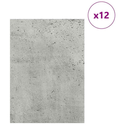 Decor Panels 12 pcs Concrete Grey 30 x 42 x 0.27 cm