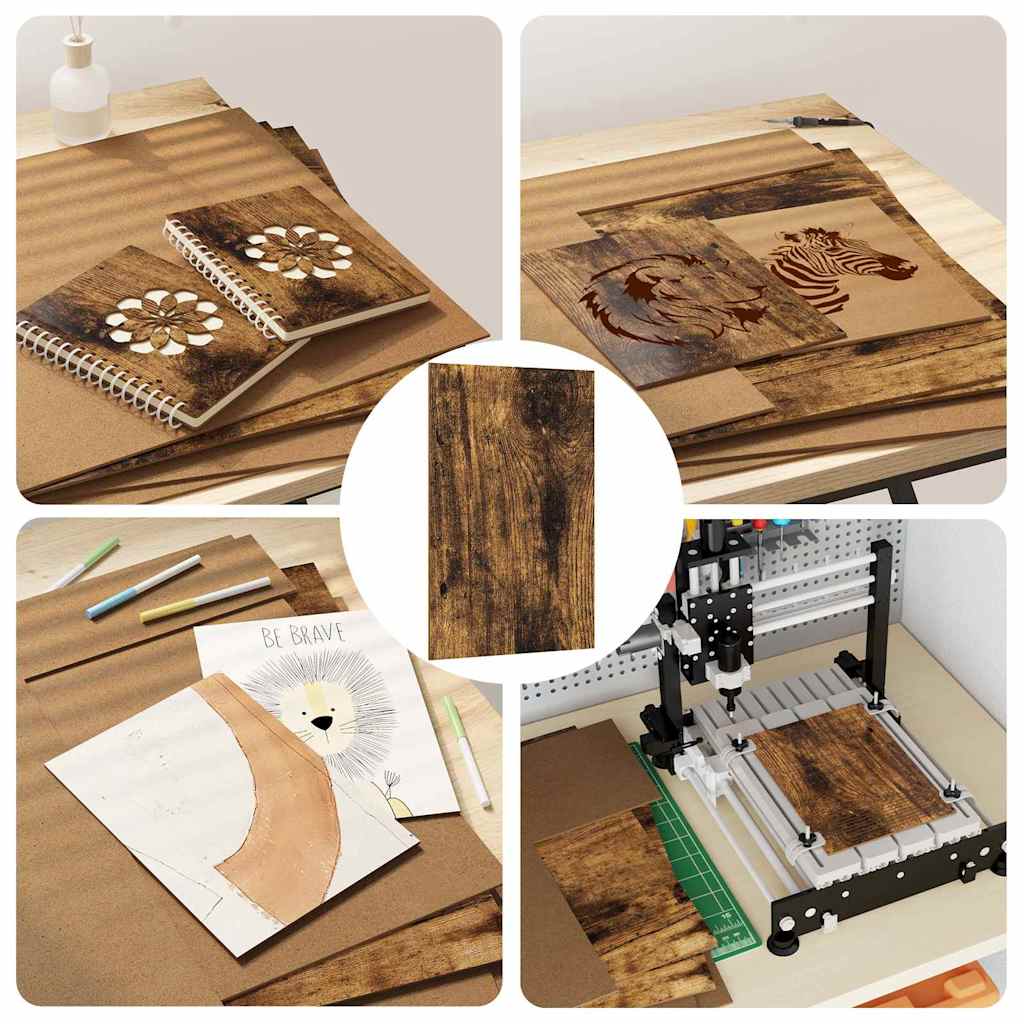 Decor Panels 50 pcs Smoked Oak 40 x 60 x 0.27 cm