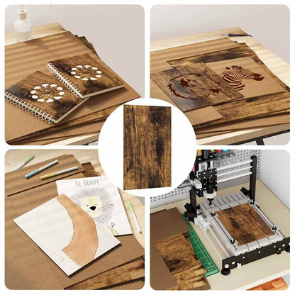 Decor Panels 50 pcs Smoked Oak 40 x 60 x 0.27 cm