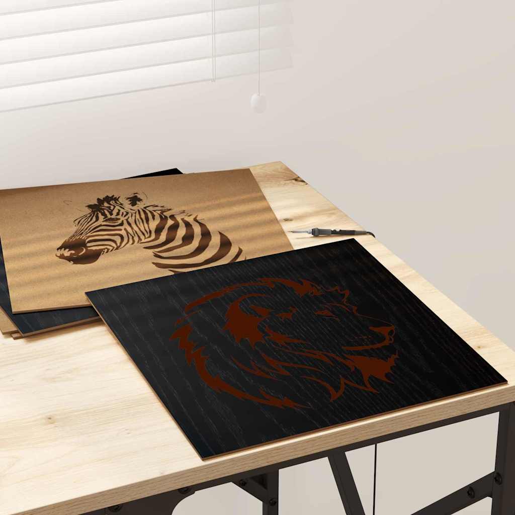 Decor Panels 50 pcs Black Oak 30 x 30 x 0.27 cm Engineered Wood