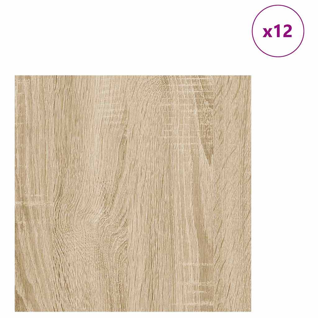 Decor Panels 12 pcs Sonoma Oak 30 x 30 x 0.27 cm