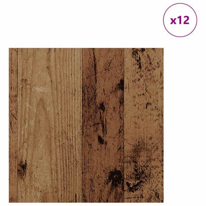 Decor Panels 12 pcs Old Wood 30 x 30 x 0.27 cm Engineered Wood
