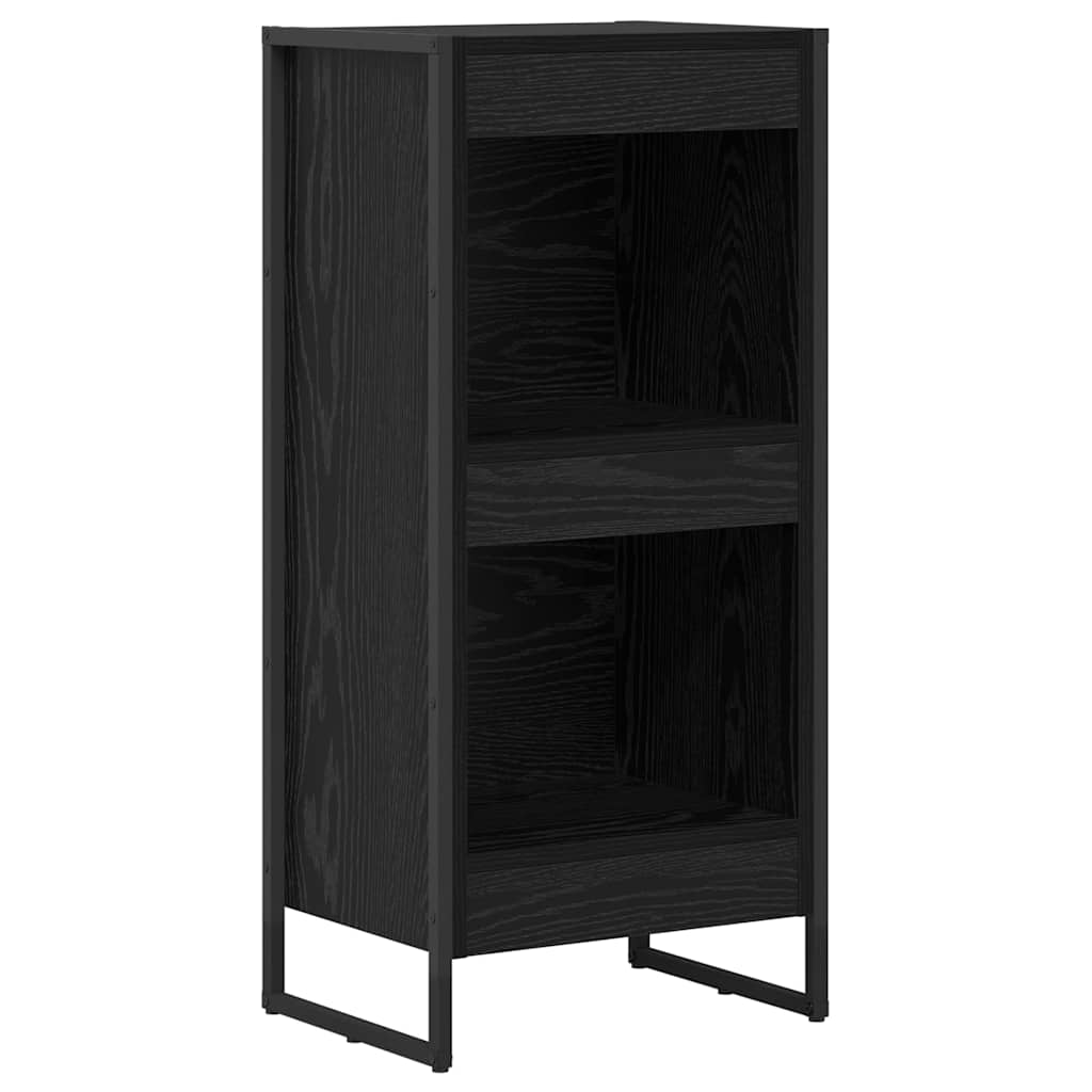 Book Cabinet Black Oak 40 x 30 x 86.5 cm Engineered Wood