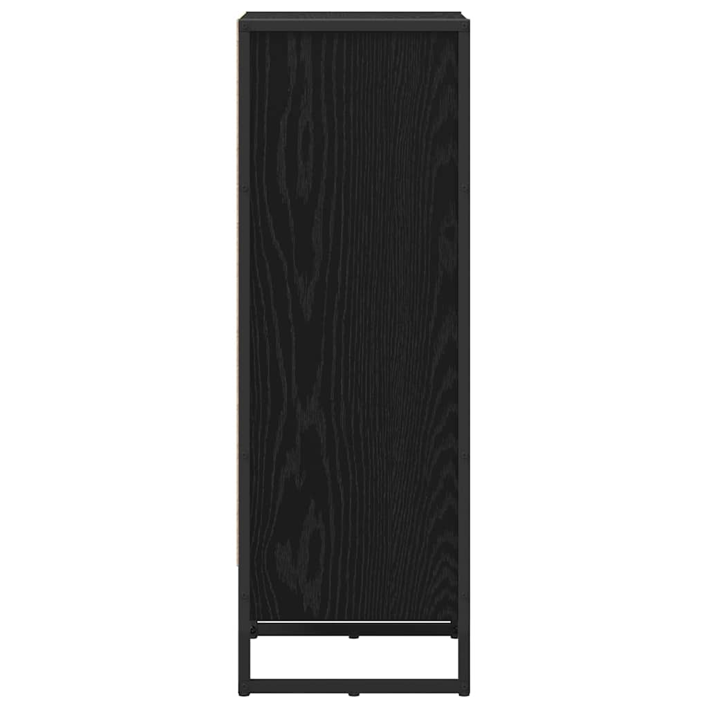 Book Cabinet Black Oak 40 x 30 x 86.5 cm Engineered Wood