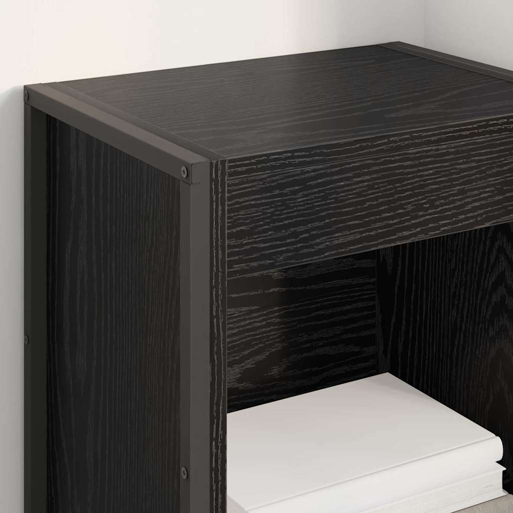 Book Cabinet 40 x 30 x 121 cm Engineered Wood Black Oak