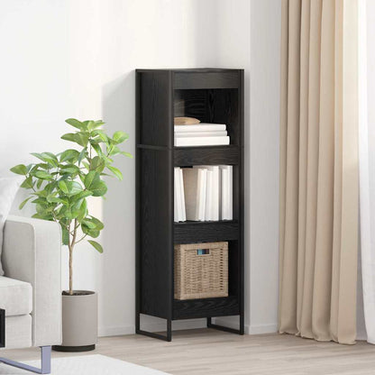 Book Cabinet 40 x 30 x 121 cm Engineered Wood Black Oak