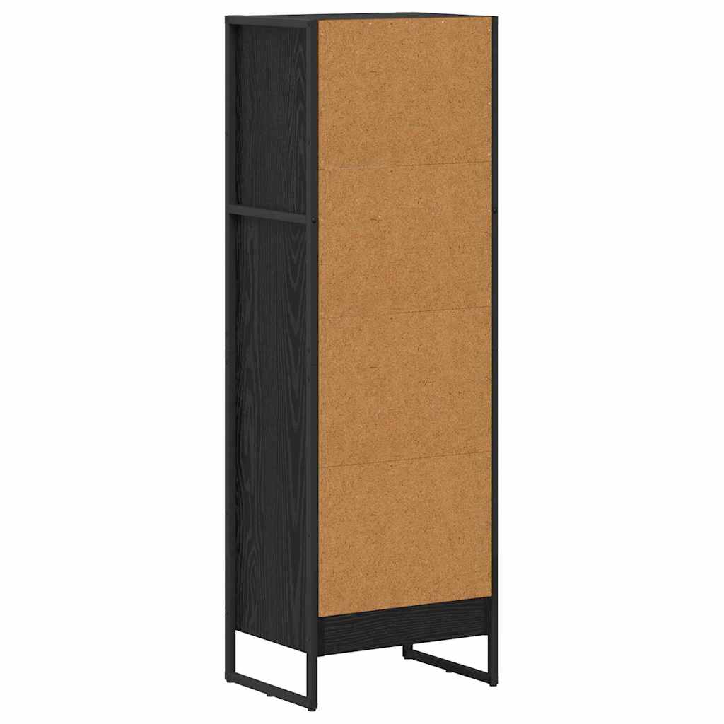 Book Cabinet 40 x 30 x 121 cm Engineered Wood Black Oak