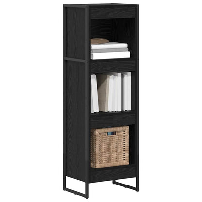Book Cabinet 40 x 30 x 121 cm Engineered Wood Black Oak