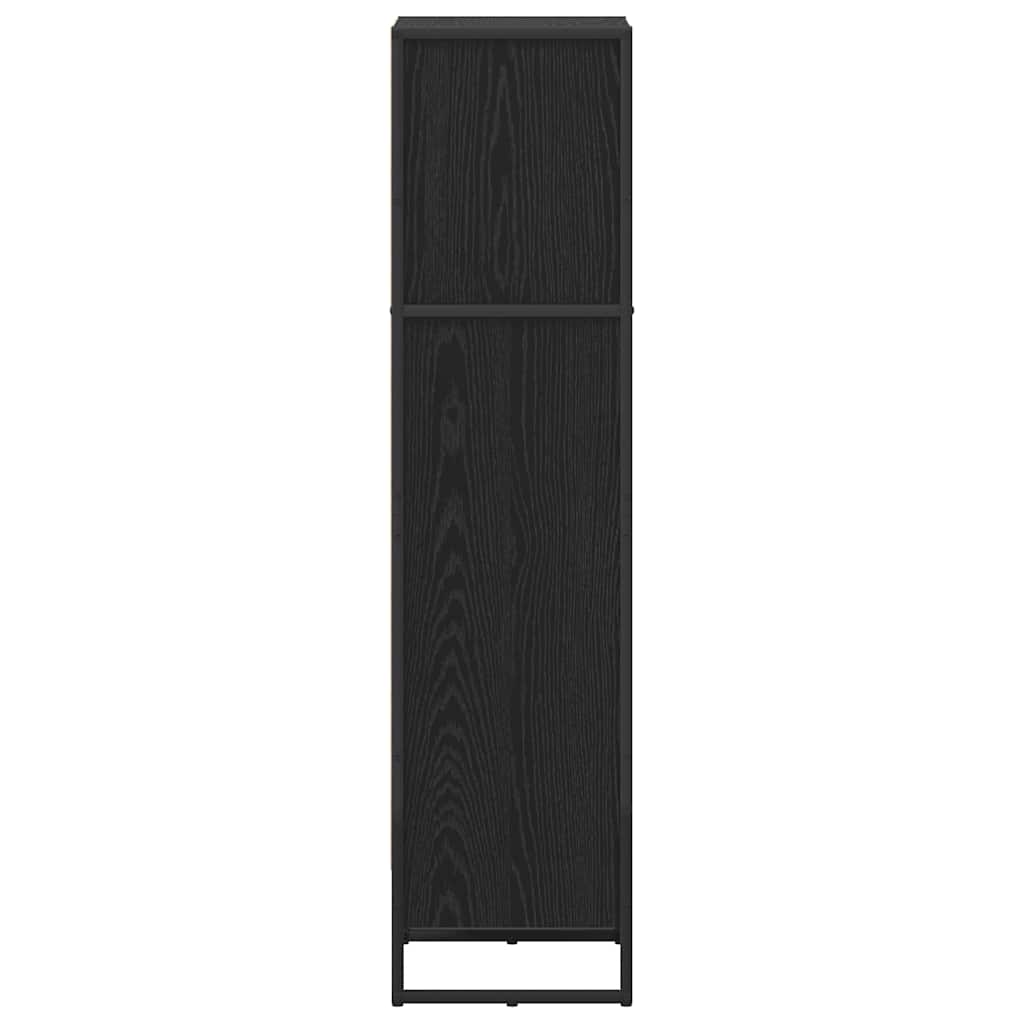 Book Cabinet 40 x 30 x 121 cm Engineered Wood Black Oak
