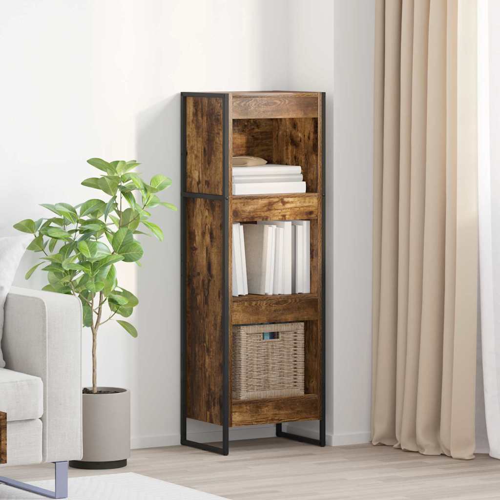 Book Cabinet Smoke Oak 40 x 30 x 121 cm Engineered Wood