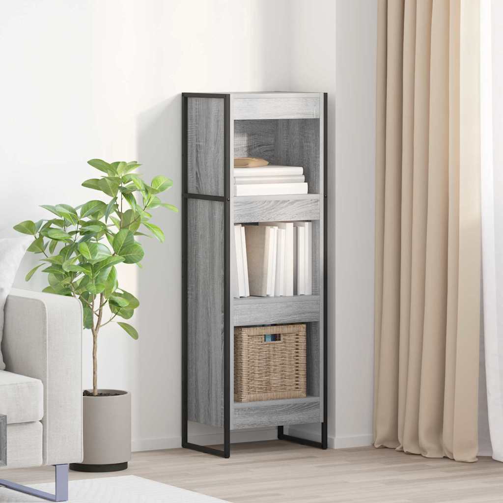 Book Cabinet 40 x 30 x 121 cm Engineered Wood Grey Sonoma
