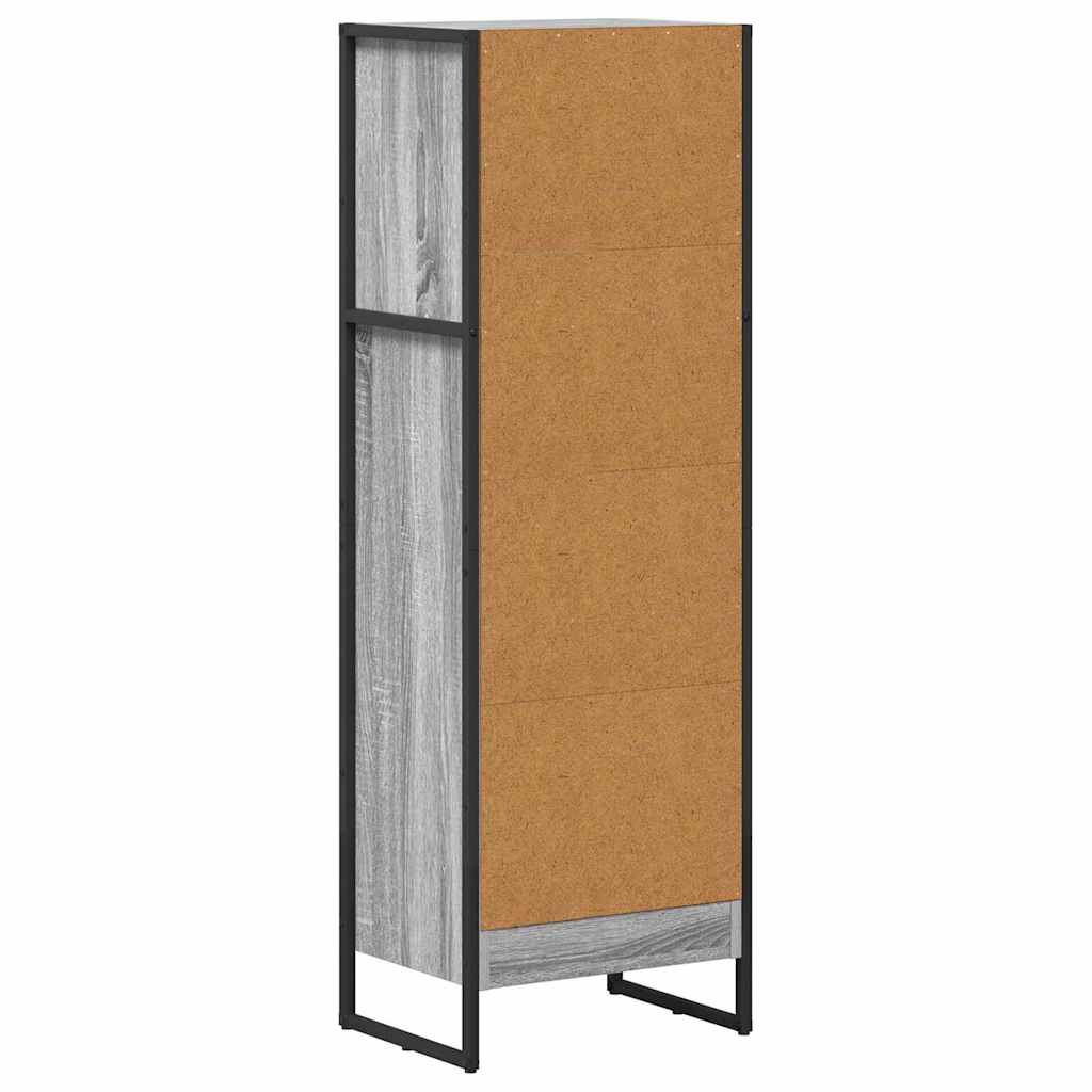 Book Cabinet 40 x 30 x 121 cm Engineered Wood Grey Sonoma
