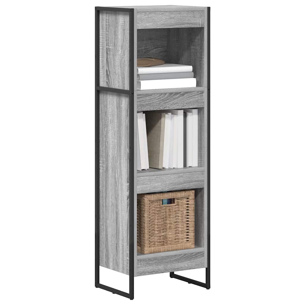 Book Cabinet 40 x 30 x 121 cm Engineered Wood Grey Sonoma