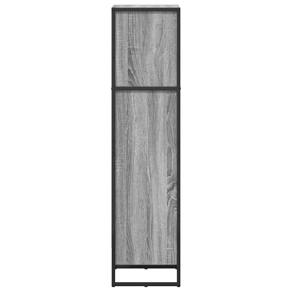 Book Cabinet 40 x 30 x 121 cm Engineered Wood Grey Sonoma