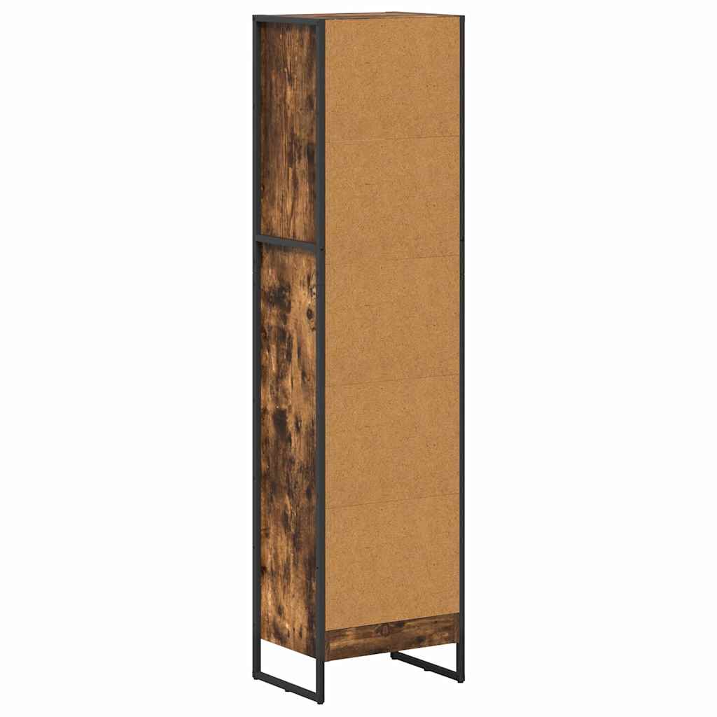 Book Cabinet Smoke Oak 40 x 30 x 155 cm Engineered Wood