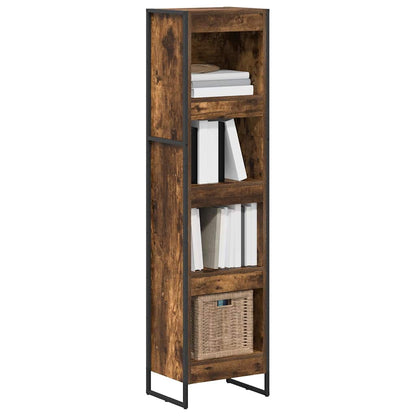 Book Cabinet Smoke Oak 40 x 30 x 155 cm Engineered Wood