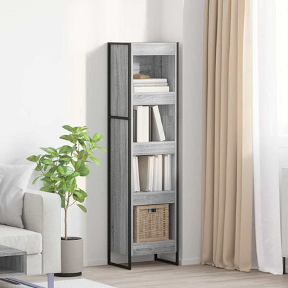 Book Cabinet 40 x 30 x 155 cm Engineered Wood Grey Sonoma