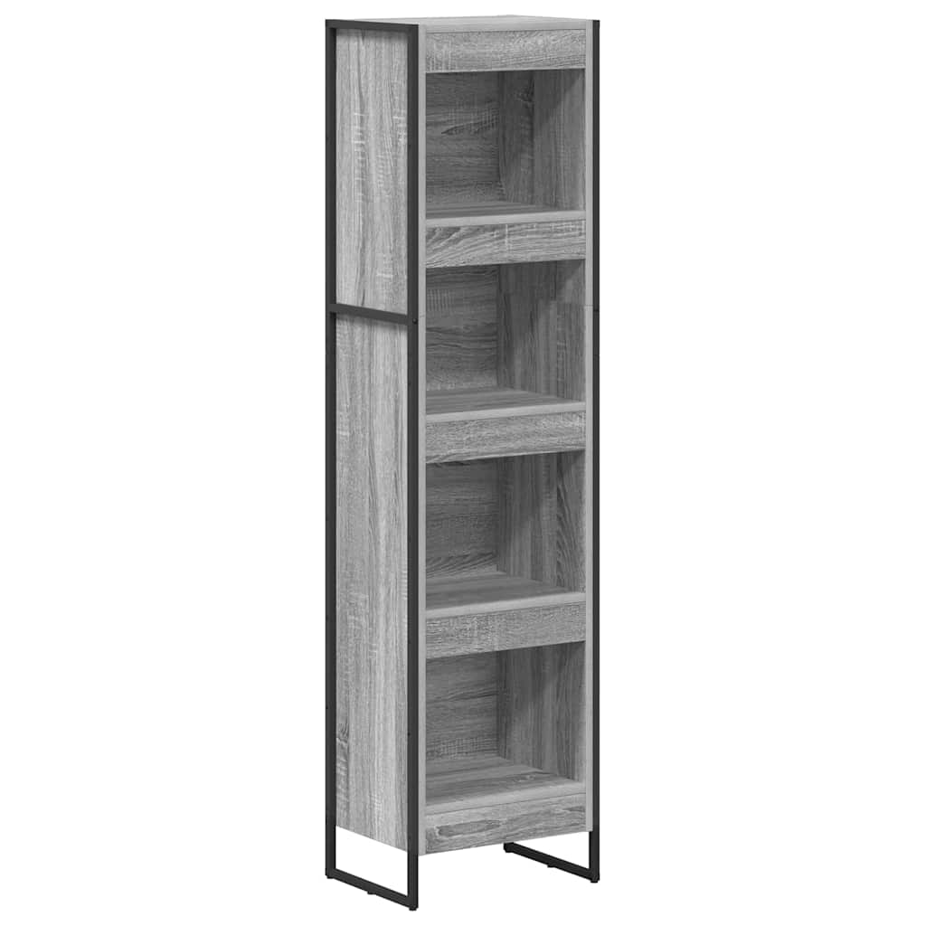 Book Cabinet 40 x 30 x 155 cm Engineered Wood Grey Sonoma