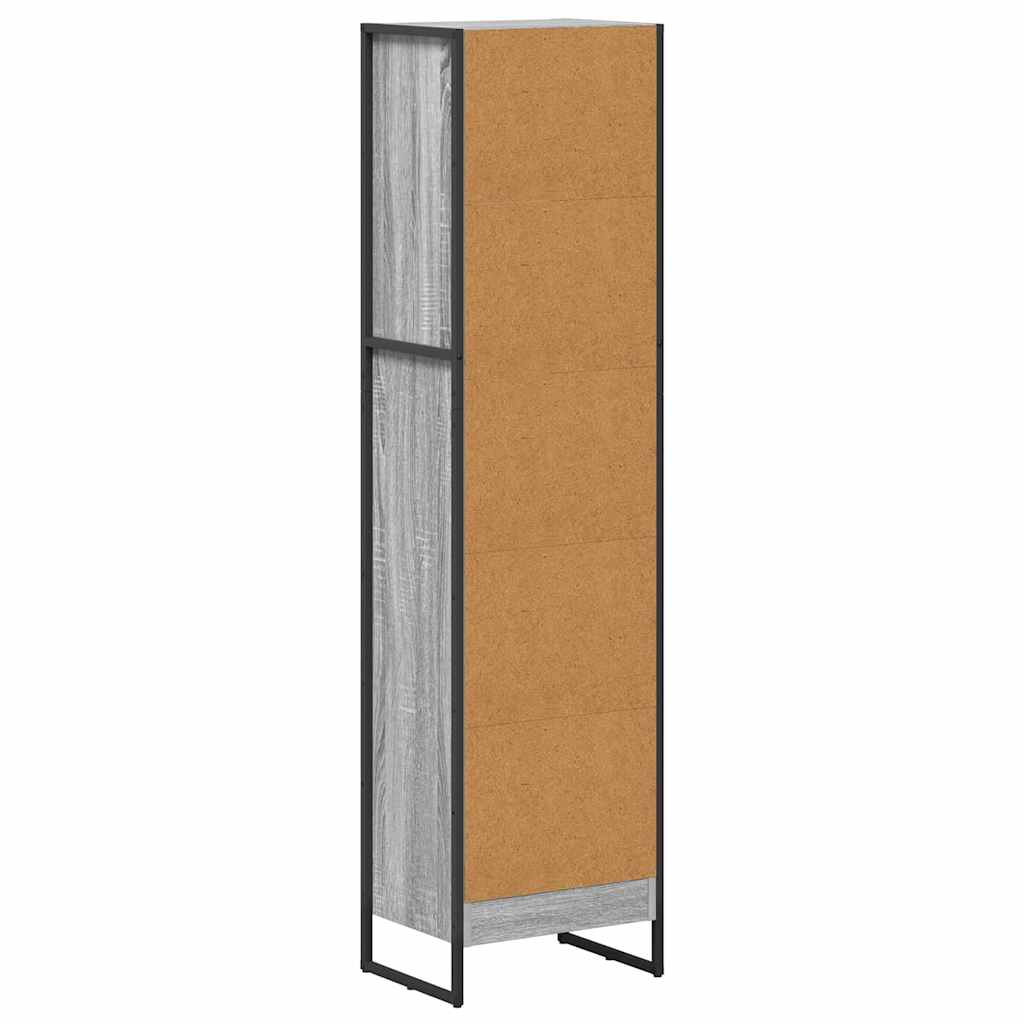 Book Cabinet 40 x 30 x 155 cm Engineered Wood Grey Sonoma