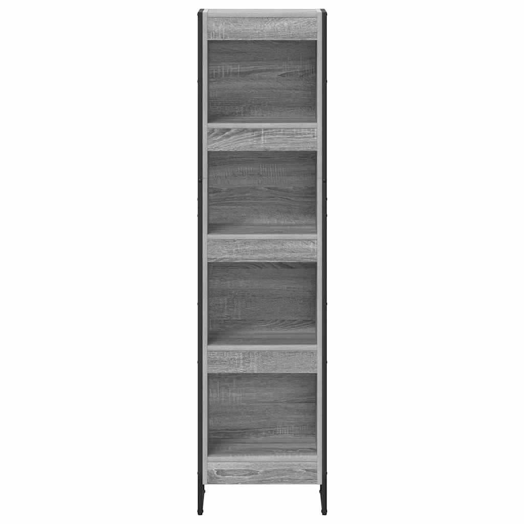 Book Cabinet Grey Sonoma 40 x 30 x 155 cm Engineered Wood