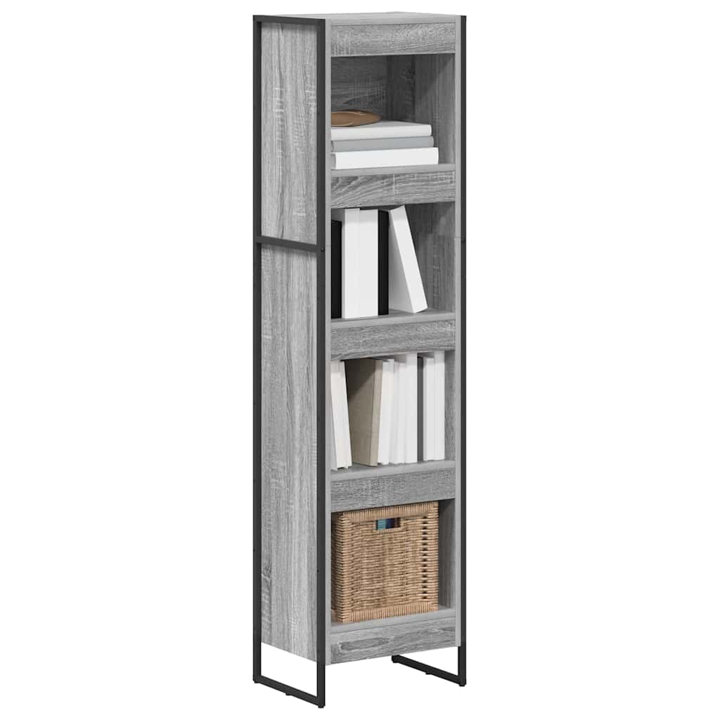 Book Cabinet 40 x 30 x 155 cm Engineered Wood Grey Sonoma