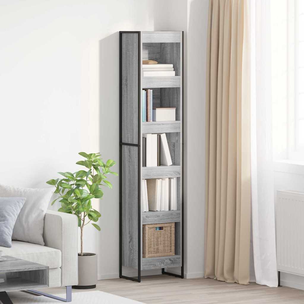 Book Cabinet 40 x 30 x 189.5 cm Engineered Wood Grey Sonoma