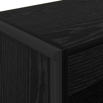 Book Cabinet Black Oak 60 x 30 x 86.5 cm Engineered Wood