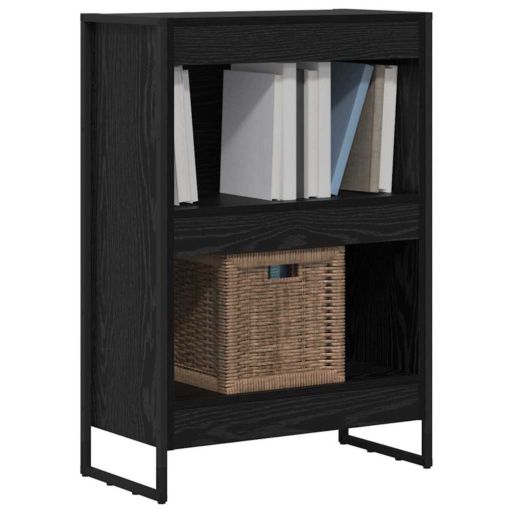 Book Cabinet Black Oak 60 x 30 x 86.5 cm Engineered Wood